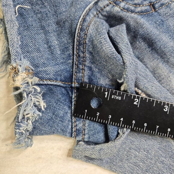 Free People Micro Booty Shorts Womens 27 Distressed Spring Break Festival Boho - Picture 13 of 13